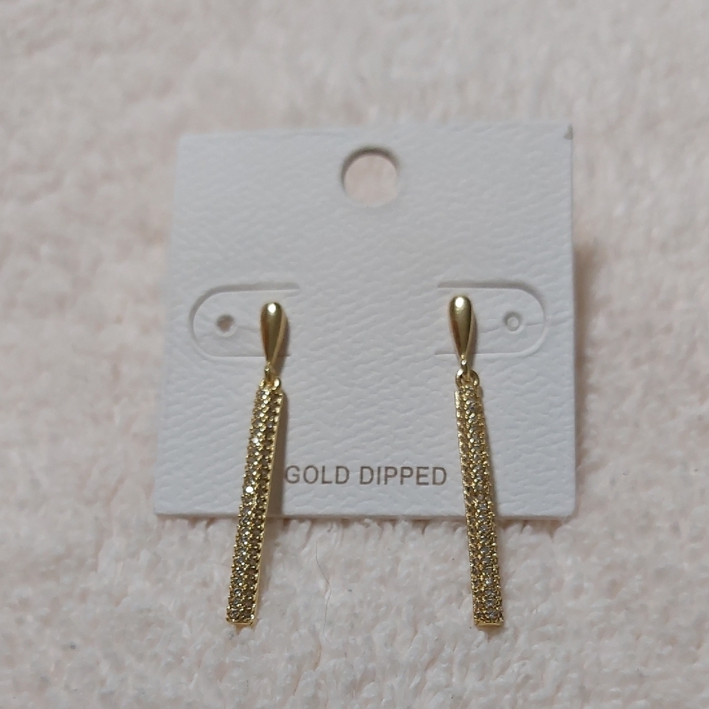 Gold Dipped Elegant Drop Earrings